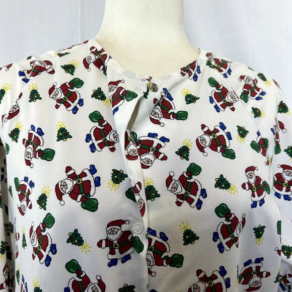 Jasco Uniform size 20 Santa Long sleeve Scrub nurse top vet tec holiday - Picture 4 of 11